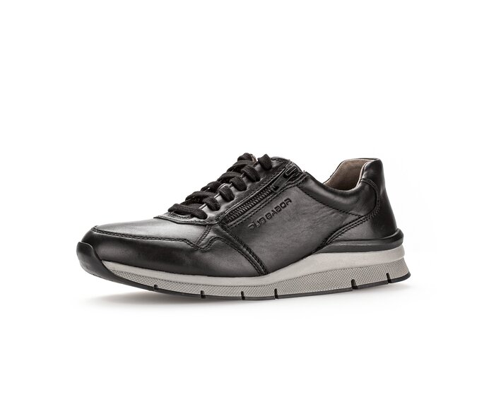 Pius Gabor Herren Sneaker Low Schwarz - Glattleder