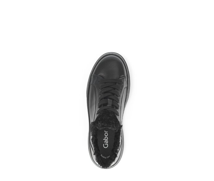 Gabor Damen  Sneaker Low Schwarz - Materialmix Leder/Lederimitat