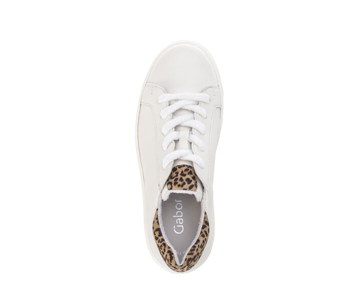 Gabor Damen  Sneaker Low Creme - Materialmix Leder