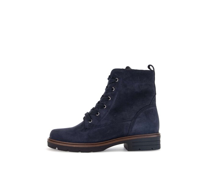 Gabor Damen Schnürstiefelette Blau - Rauleder