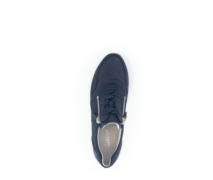 Gabor Damen  Sneaker Low Blau - Materialmix Leder