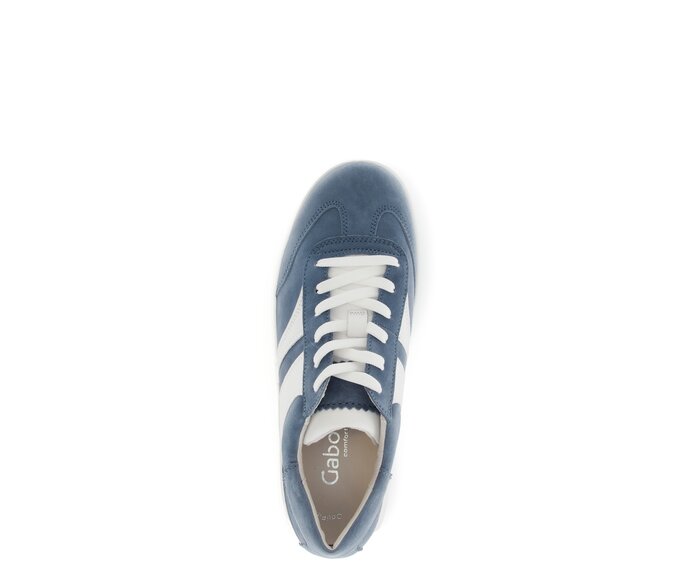 Gabor Damen  Sneaker Low Blau - Materialmix Leder