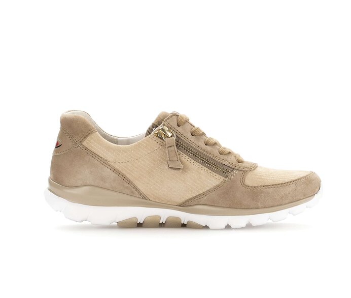 Gabor Damen  Sneaker Low Beige - Materialmix Leder