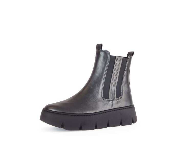 Gabor Damen  Chelsea Boot Silber - Glattleder
