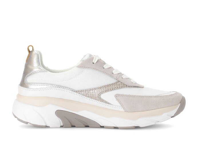 Gabor Damen  Sneaker Low Weiß - Materialmix Leder/Lederimitat