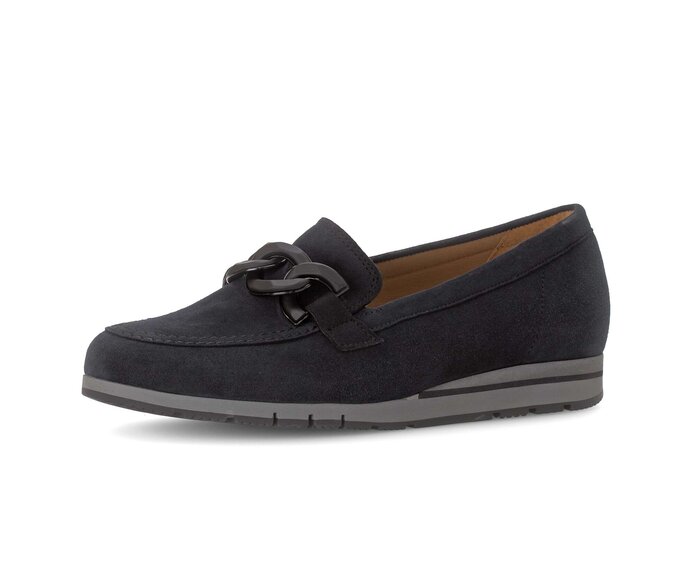 Gabor Damen  Slipper Blau - Rauleder