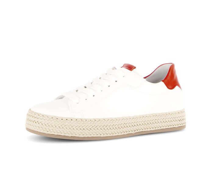 Gabor Damen  Sneaker Low Creme - Materialmix Leder