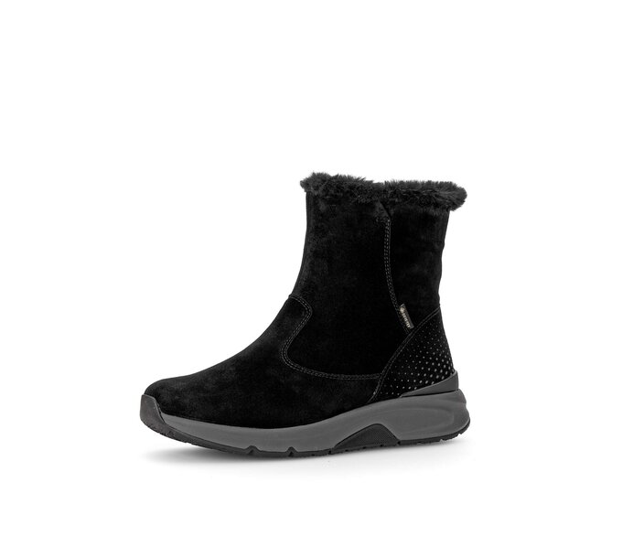 Gabor Damen  Winterstiefelette Schwarz - Rauleder
