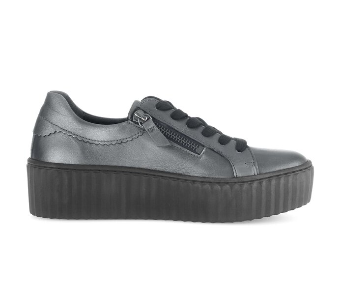Gabor Damen  Sneaker Low Silber - Glattleder