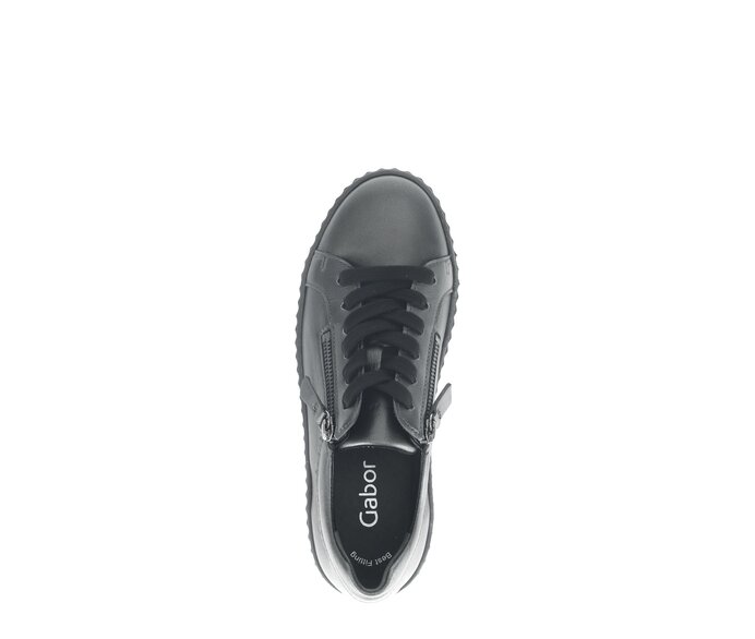 Gabor Damen  Sneaker Low Silber - Glattleder