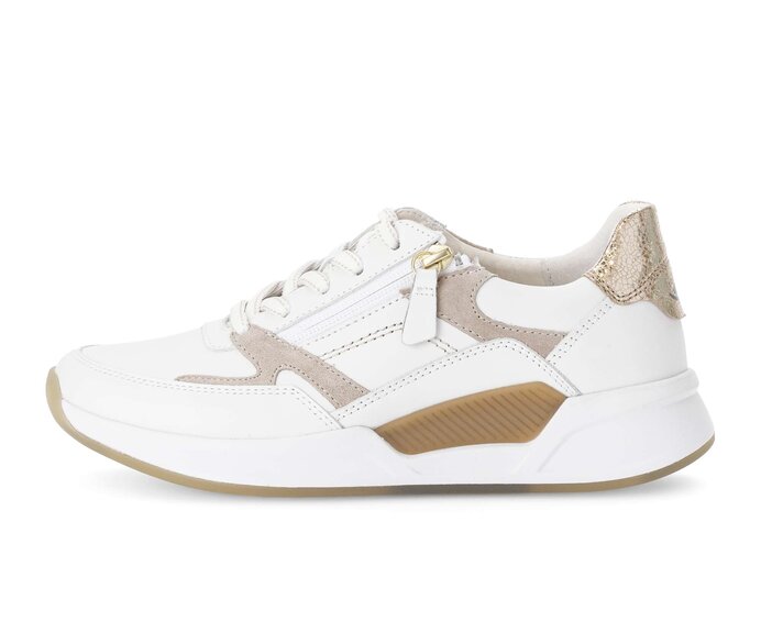 Gabor Damen Sneaker Low Weiß - Materialmix Leder