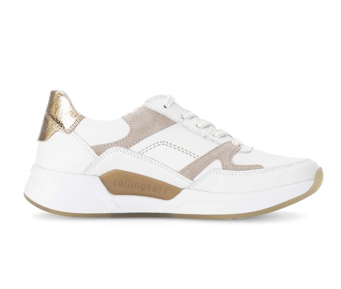 Gabor Damen  Sneaker Low Weiß - Materialmix Leder