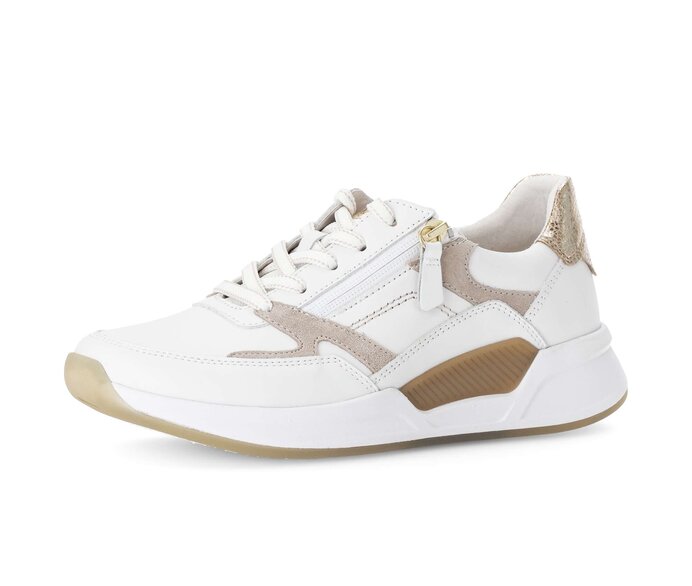Gabor Damen  Sneaker Low Weiß - Materialmix Leder