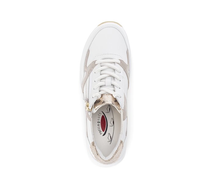 Gabor Damen  Sneaker Low Weiß - Materialmix Leder
