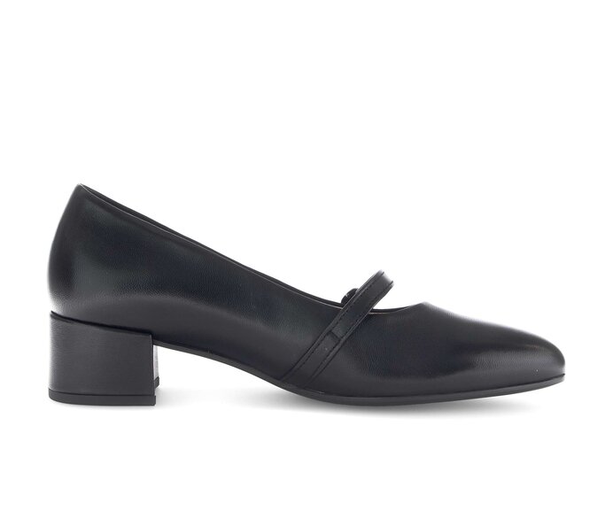 Gabor Damen  Spangenpumps Schwarz - Glattleder