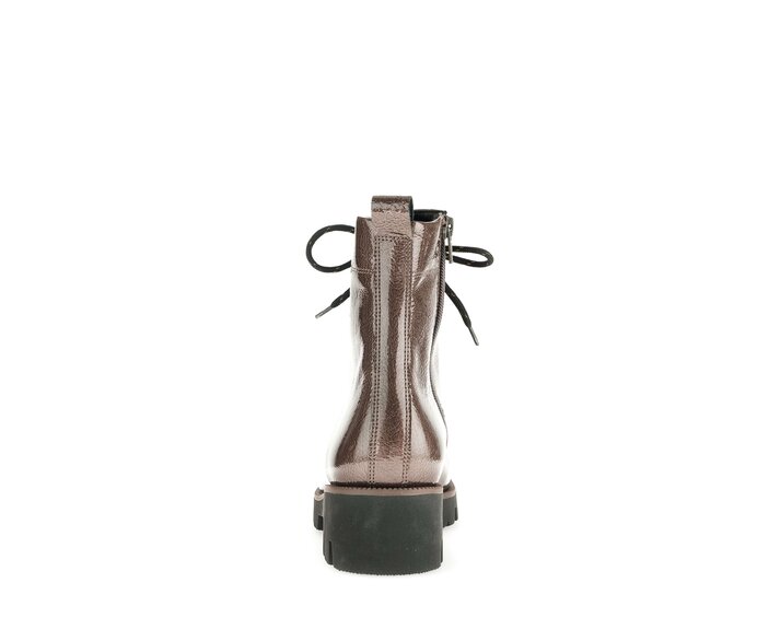 Gabor Damen  Schnürstiefelette Braun - Lackleder