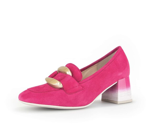 Gabor Damen  Hochfrontpumps Pink - Rauleder