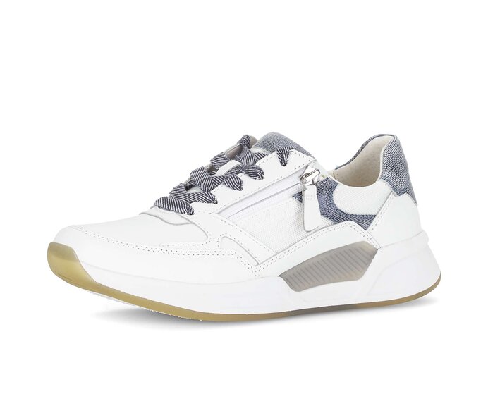 Gabor Damen  Sneaker Low Weiß - Materialmix Leder/Lederimitat