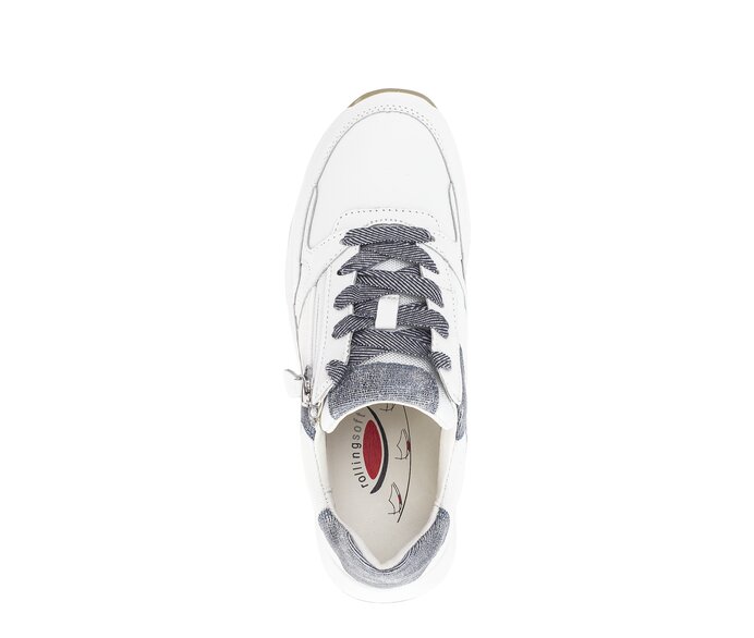 Gabor Damen  Sneaker Low Weiß - Materialmix Leder/Lederimitat