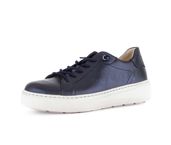 Gabor Damen  Sneaker Low Blau - Glattleder