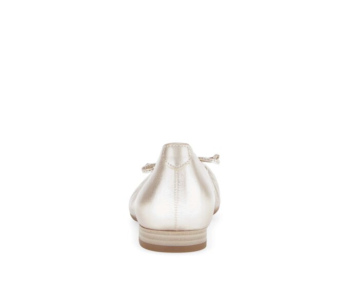 Gabor Damen  Eleganter Ballerina Gold - Effektleder