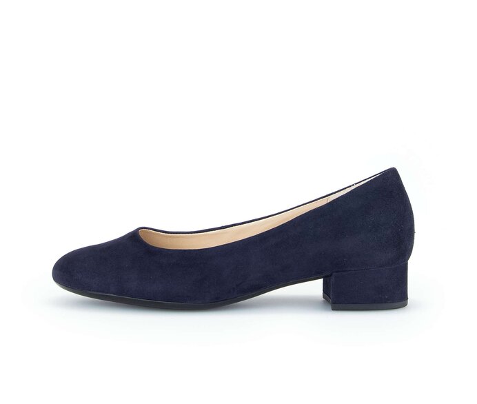 Gabor Damen Eleganter Pumps Blau - Rauleder