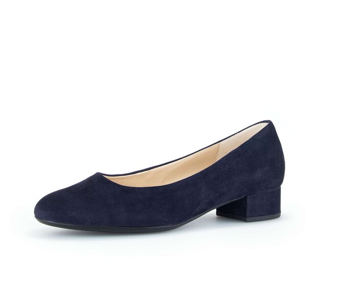 Gabor Damen  Eleganter Pumps Blau - Rauleder