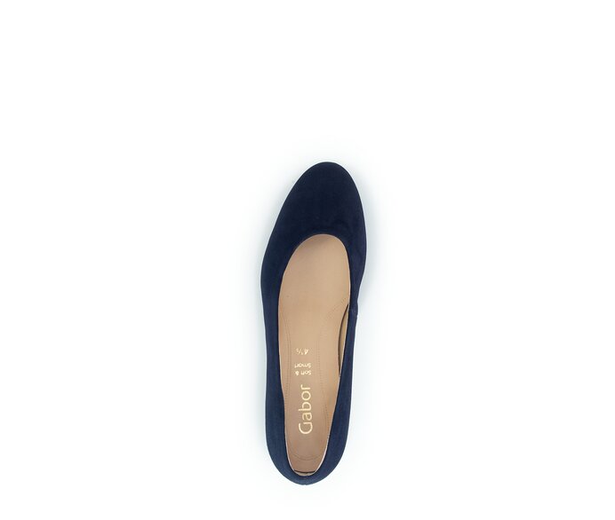 Gabor Damen  Eleganter Pumps Blau - Rauleder