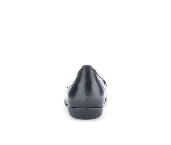 Gabor Damen  Sportliche Ballerina Schwarz - Materialmix Leder