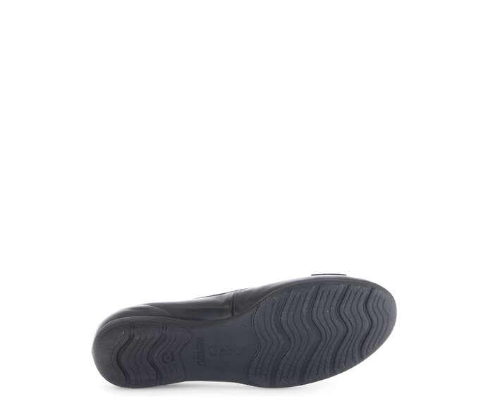 Gabor Damen  Sportliche Ballerina Schwarz - Materialmix Leder