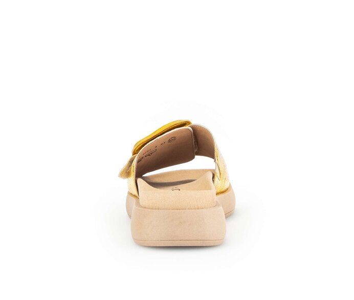 Gabor Damen  Pantolette Gelb - Materialmix Leder