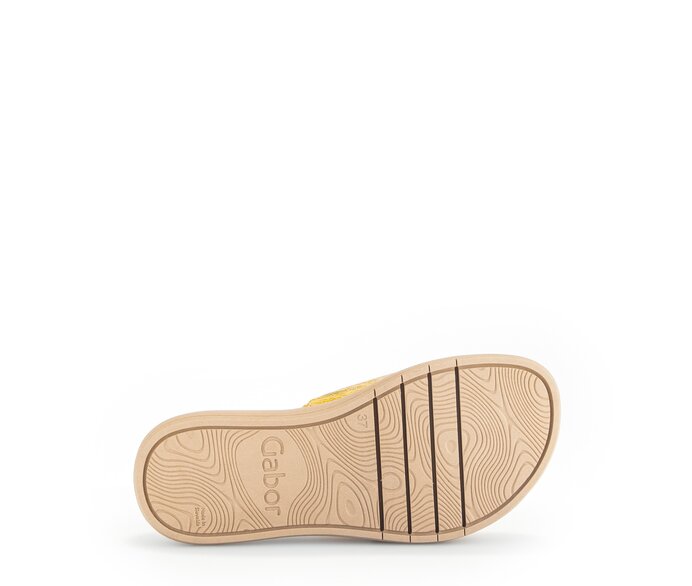 Gabor Damen  Pantolette Gelb - Materialmix Leder