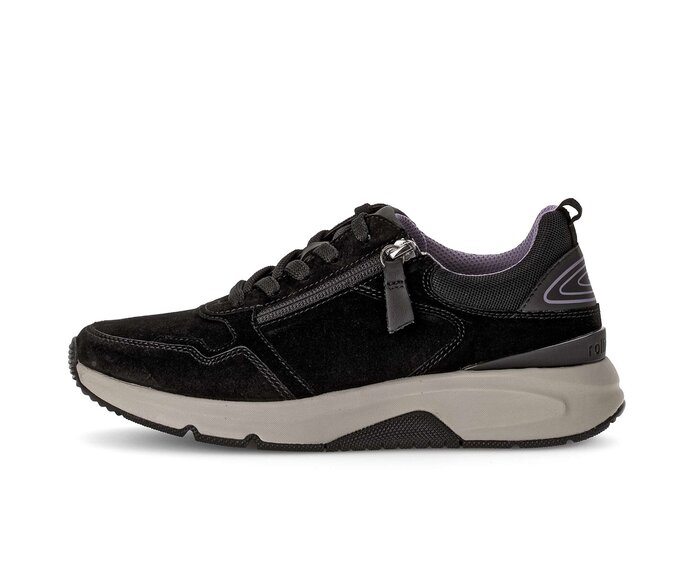Gabor Damen Sneaker Low Schwarz - Materialmix Leder/Lederimitat