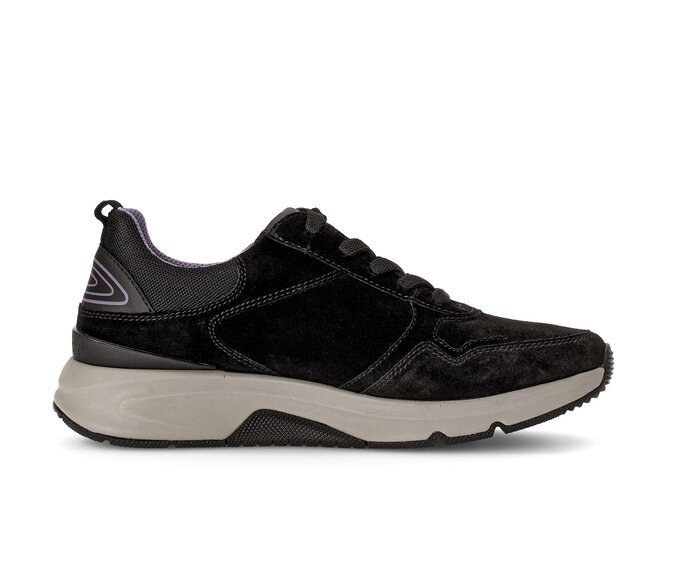 Gabor Damen  Sneaker Low Schwarz - Materialmix Leder/Lederimitat