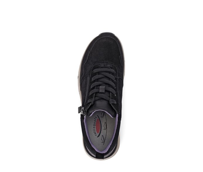 Gabor Damen  Sneaker Low Schwarz - Materialmix Leder/Lederimitat