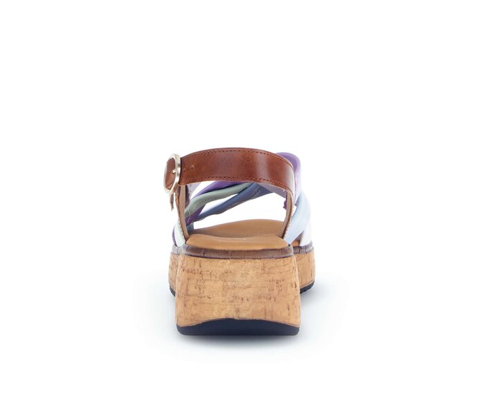 Gabor Damen  Plateau Sandale Multicolour - Materialmix Leder