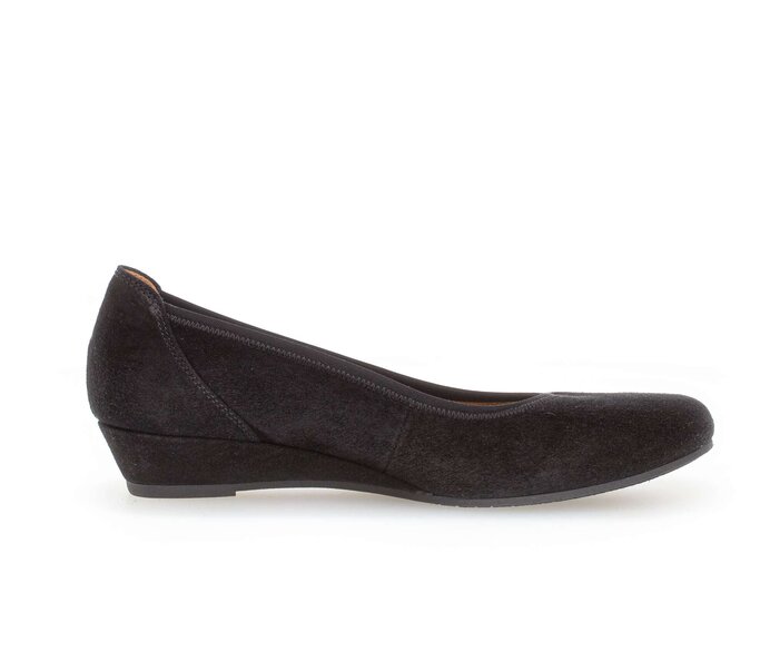 Gabor Damen  Keilpumps Schwarz - Rauleder