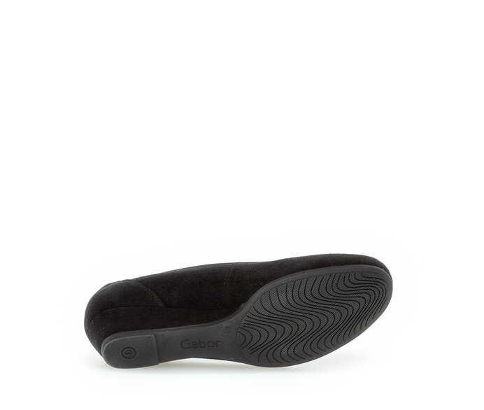 Gabor Damen  Keilpumps Schwarz - Rauleder