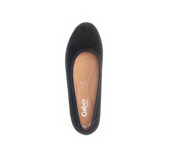 Gabor Damen  Keilpumps Schwarz - Rauleder