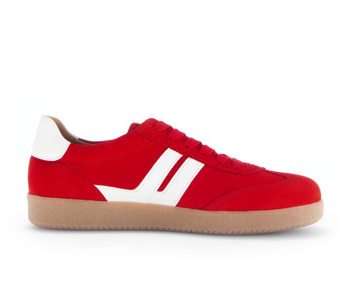 Gabor Damen  Sneaker Low Rot - Materialmix Leder
