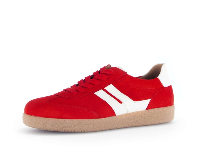 Gabor Damen  Sneaker Low Rot - Materialmix Leder