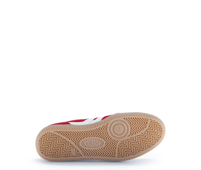 Gabor Damen  Sneaker Low Rot - Materialmix Leder