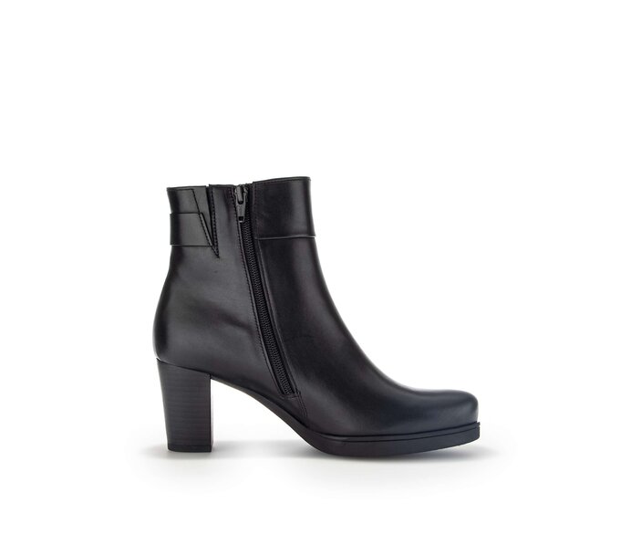 Gabor Damen  Plateau Stiefelette Schwarz - Glattleder
