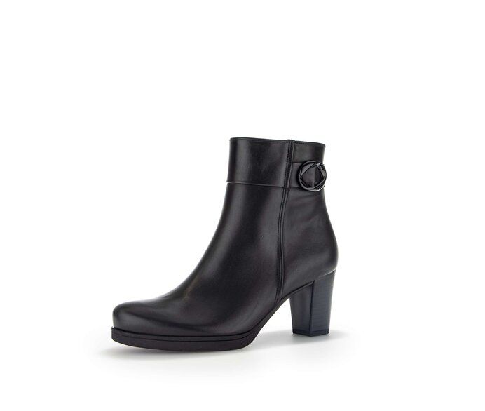 Gabor Damen  Plateau Stiefelette Schwarz - Glattleder