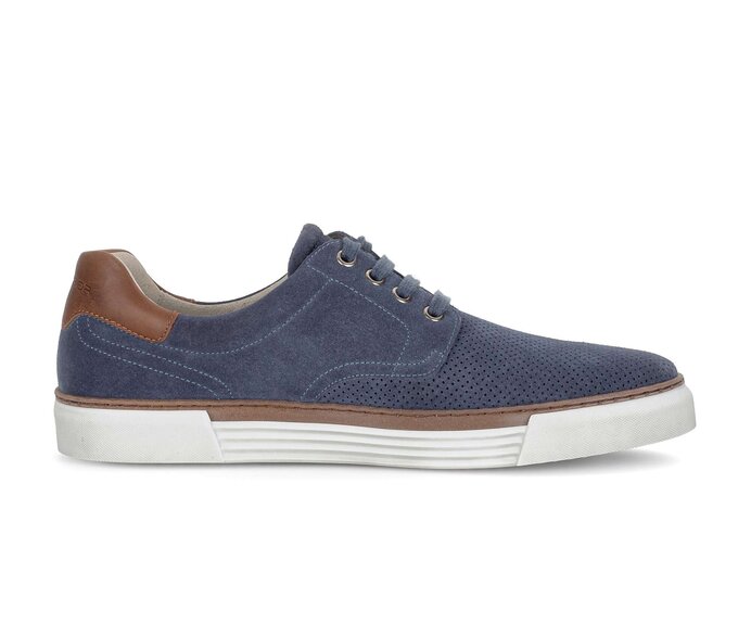 Pius Gabor Herren Sneaker Low Blau - Materialmix Leder