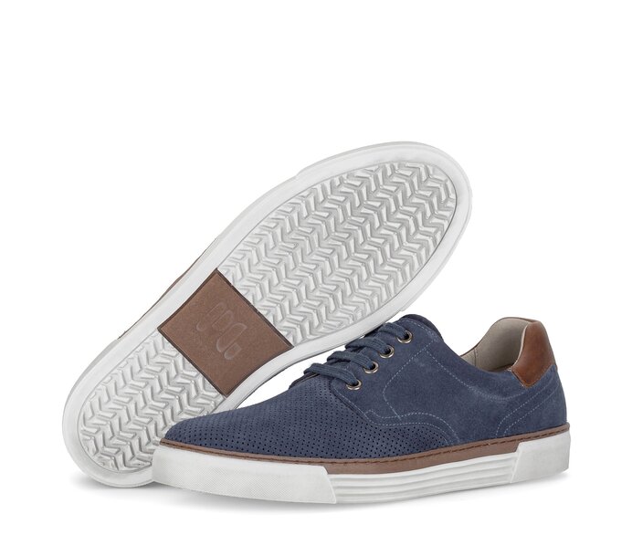 Pius Gabor Herren Sneaker Low Blau - Materialmix Leder