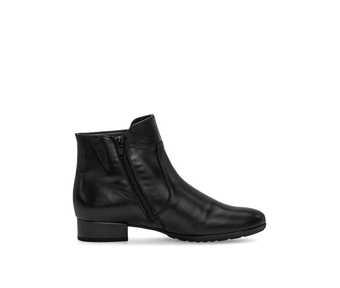 Gabor Damen  Sportliche Stiefelette Schwarz - Glattleder