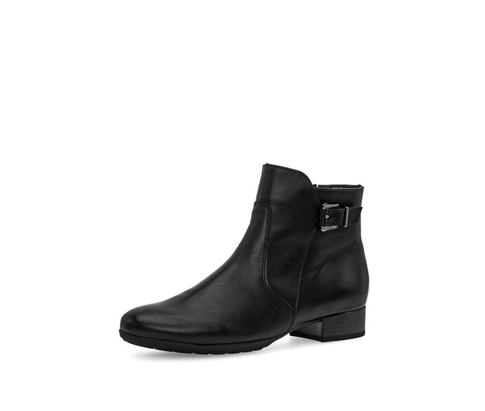Gabor Damen  Sportliche Stiefelette Schwarz - Glattleder