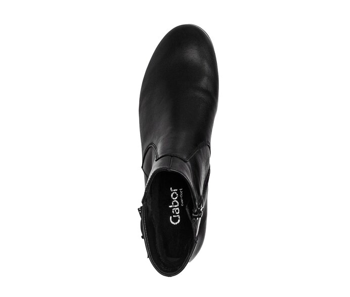 Gabor Damen  Sportliche Stiefelette Schwarz - Glattleder