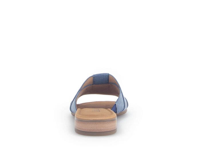 Gabor Damen  Pantolette Blau - Materialmix Leder